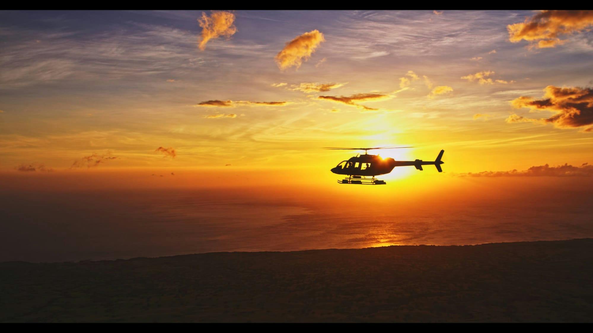 Helicopter at Sunset